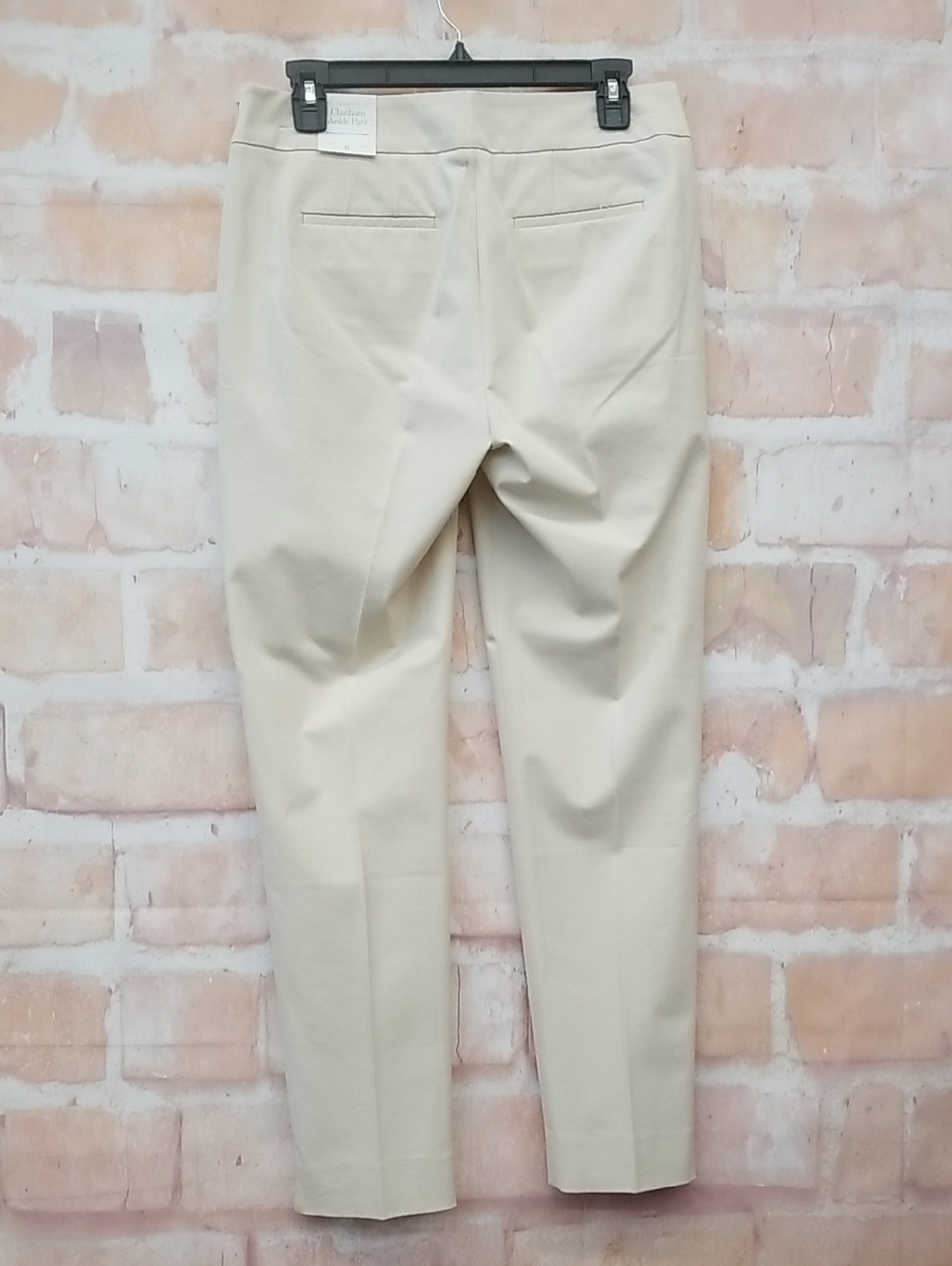 NWT Talbots Size 6 Women's Cream Straight-Leg Pull-On Trousers - Picture 3 of 10